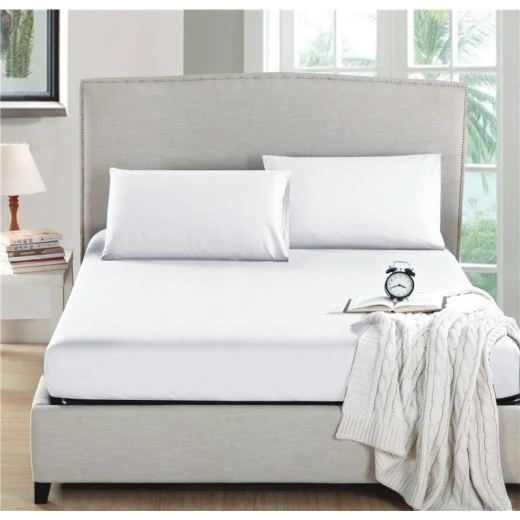 Nova home fitted sheet microfiber queen white 3pcs Nova home fitted sheet microfiber queen white 3pcs