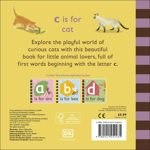 DK Books Publisher Book: ( C ) Is For Cat - DK Books - Image 3