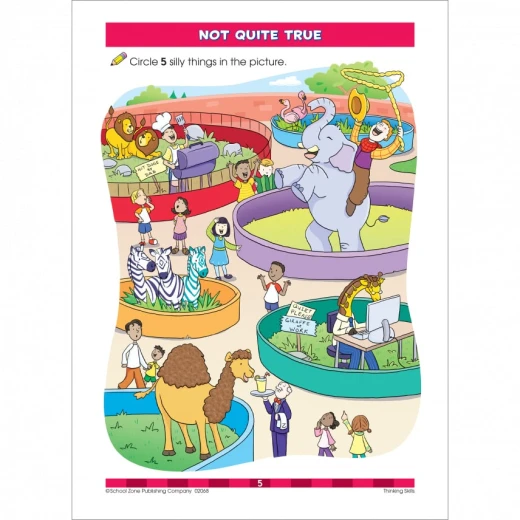 School Zone Preschool Thinking Skills Workbook for Ages 46: Enhance Reasoning & Observation, Fun Activities - School Zone - Image 2