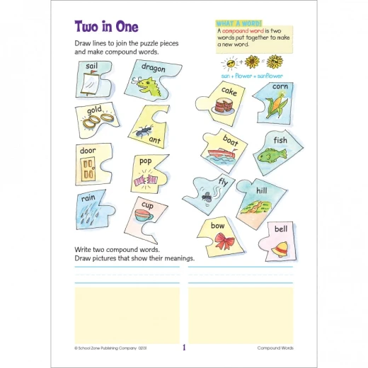 School Zone Vocabulary Puzzles Grade 2 Workbook - School Zone - Image 2