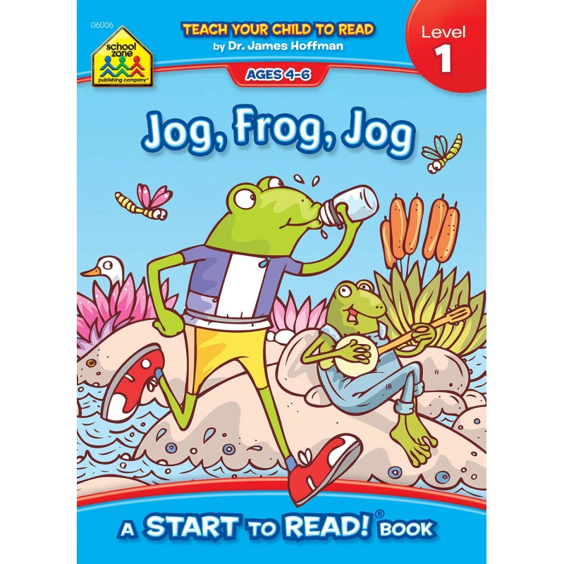 School Zone Book :Jog, Frog, Jog - Level 1 Start to Read! - School Zone