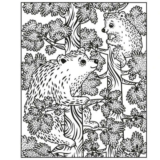 كتاب تلوين سحري للغابات من يوسبورن: 16 رسم توضيحي مفصل للمرح الإبداعي كتاب تلوين للأطفال والكبار - يو إس بورن - Image 2