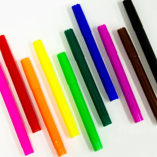 Bazic 10 Classic Colors Broad Line Jumbo Washable Markers - Bazic - Image 2