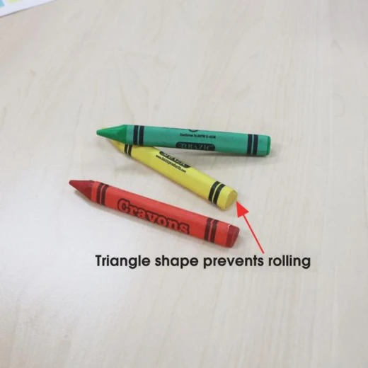Bazic 8 Color Premium Quality Triangle Crayon - Bazic - Image 2