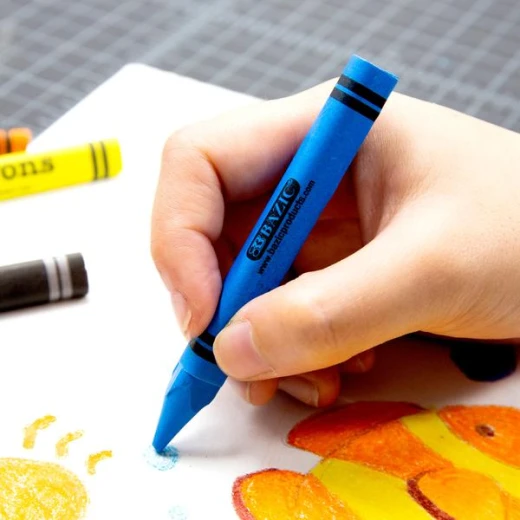 Bazic 8 Color Premium Quality Triangle Crayon - Bazic - Image 3