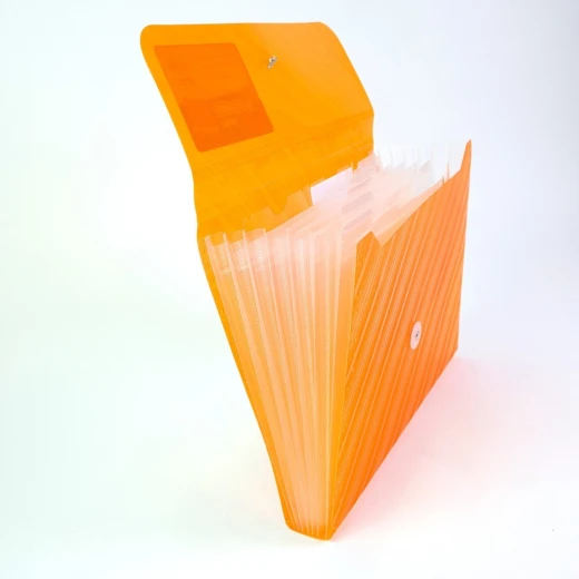 BAZIC Translucent 7-Pocket Letter Size Poly Expanding File ,Assorted, 1 Piece - Bazic - Image 2