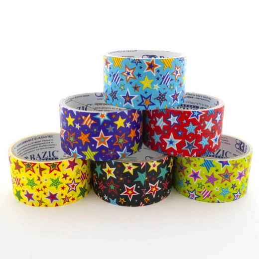 Bazic 1.88" X 5 Yards Star Series Duct Tape1 pk Assorted - Bazic - Image 3