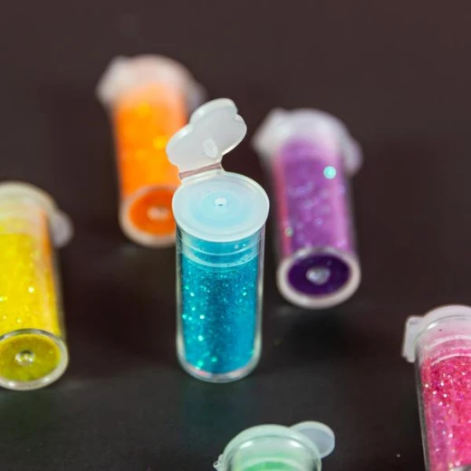 Bazic 6 Neon Color Glitter Shaker (3g) - Bazic - Image 4