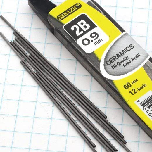 Bazic 0.9 Mm Ceramics mechanical Pencil Leads, (3/Pack). - Bazic - Image 2
