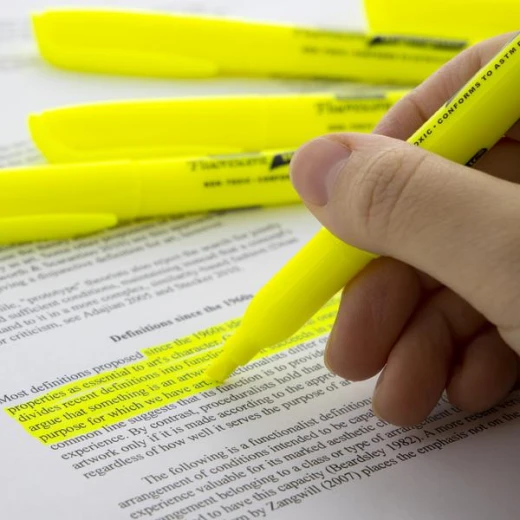 Bazic Yellow Pen Style Fluorescent Highlighter with Pocket Clip (5/pack) - Bazic - Image 2
