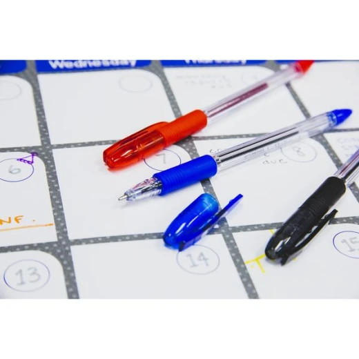 Bazic G-flex Blue Oil-gel Ink Pen W/ Cushion Grip, 4 Pack - Bazic - Image 2