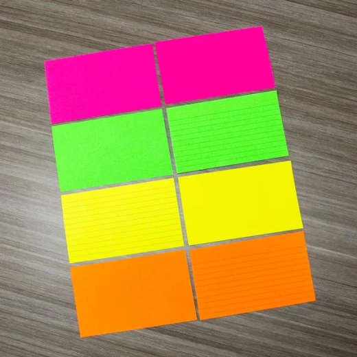 Bazic Basics Index Cards Ruled 75 Pc Fluorescent, Assorted - Bazic - Image 4