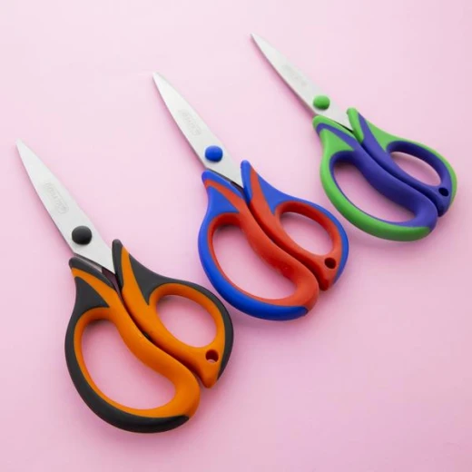 Bazic Two-Tone Soft Grip Stainless Steel Scissors - Bazic - Image 3