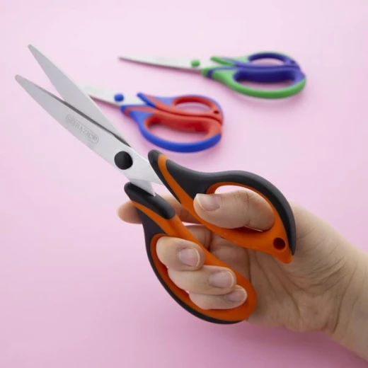 Bazic Two-Tone Soft Grip Stainless Steel Scissors - Bazic - Image 4