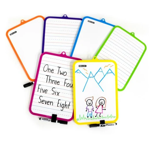 Bazic Double Sided Dry Erase Learning Board With Marker ,1 Pack , Assorted Color - Bazic - Image 2