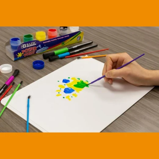 Bazic Assorted Size Kid's Paint Brush Set (9/Pack) - Bazic - Image 2