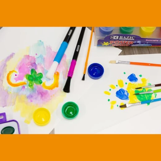 Bazic Assorted Size Kid's Paint Brush Set (9/Pack) - Bazic - Image 3