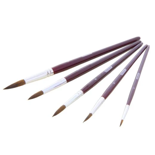 فرشاة طلاء شعر مستديرة طبيعية (5 / حزمة) من بازيك - بازيك - Image 4