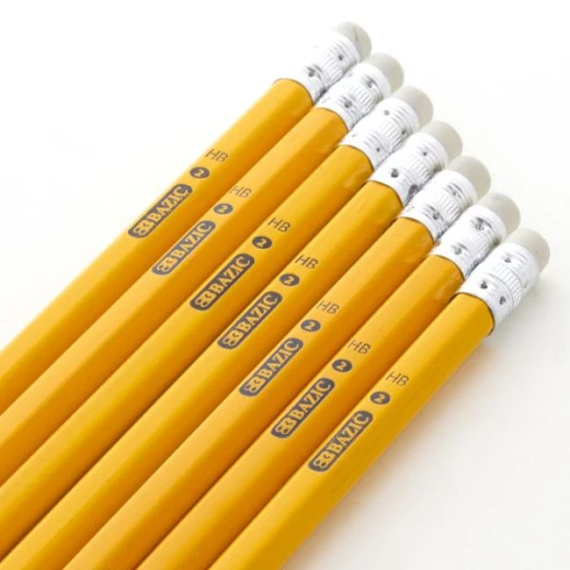Bazic Pre-Sharpened Premium Yellow Pencil (12/Pack) - Bazic - Image 4