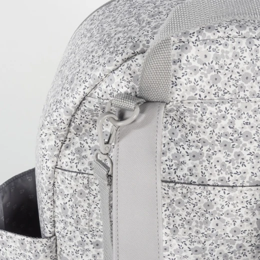 Pasito A Pasito GRAY Backpack Diaper Bag Changing Mat - Flower Mellow Line 31x37x14 Cm - Pasito a Pasito - Image 2