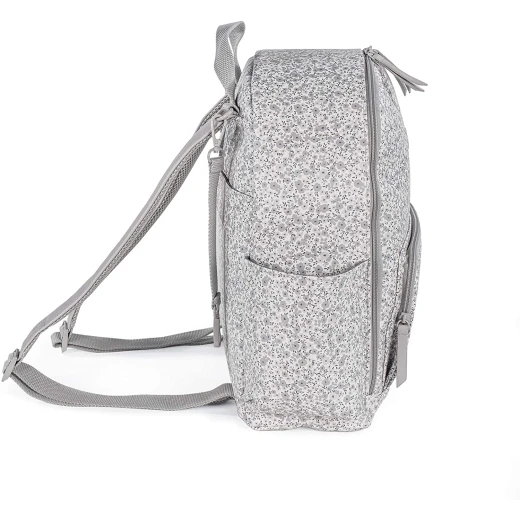 Pasito A Pasito GRAY Backpack Diaper Bag Changing Mat - Flower Mellow Line 31x37x14 Cm - Pasito a Pasito - Image 5