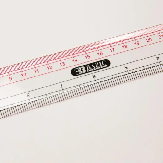 Bazic Transparent Plastic Ruler,30Cm - Bazic - Image 3