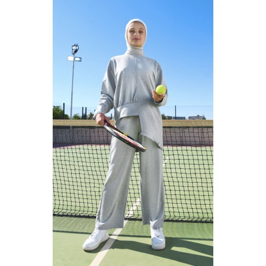 طقم هودي نسائي صغير من أر بي، رمادي غامق - أر بي - Image 6