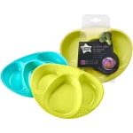 Tommee Tippee Section Plates Pack of 2, Green Color - Tommee Tippee