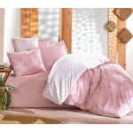 Nova Home "Best" Duvet Cover Rainforce Set, 100% Cotton, Pink - Nova Home