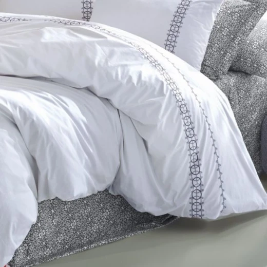 Nova home paola rainforce duvet cover set king 6 pieces grey - Nova Home - Image 5