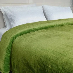 Nova home flannel fleece blanket king size kiwi