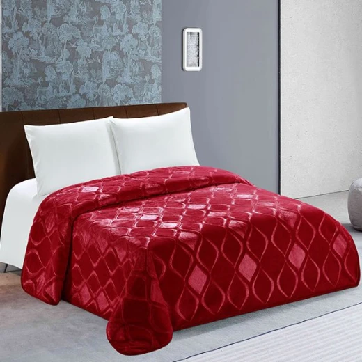 Nova home engraved diamond blanket burgundy king size Nova home engraved diamond blanket burgundy king size