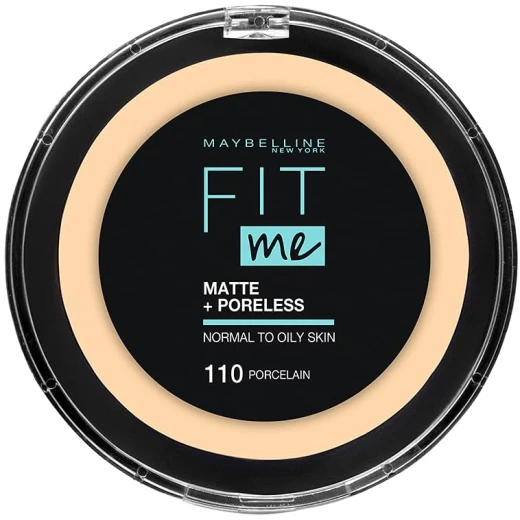 Maybelline New York Fit Me Matte and Poreless Compact Face Powder - 110, Porcelain Maybelline New York Fit Me Matte and Poreless Compact Face Powder - 110, Porcelain