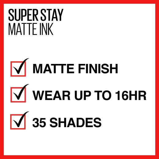 أحمر شفاه سائل Maybelline Superstay Matte Ink بلون 20 يدوم طويلاً مكياج شفاه جريء - Maybelline - Image 6