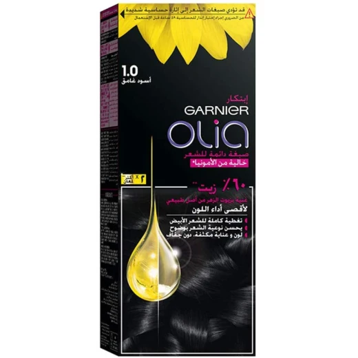 Garnier Olia Ammonia Permanent Hair Colour with 60% Oils, Number 1.0 - Garnier - Image 2