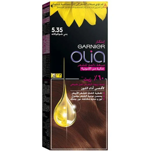 Garnier Olia No Ammonia Permanent Haircolor 5.35 Chocolate Brown - Garnier - Image 2