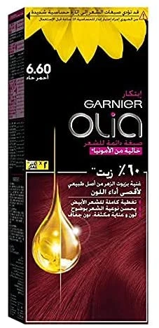 Garnier Olia No Ammonia Permanent Haircolor 6.60 Intense Red Rouge Intense - Garnier - Image 2