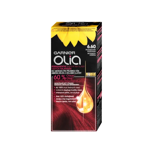 Garnier Olia No Ammonia Permanent Haircolor 6.60 Intense Red Rouge Intense