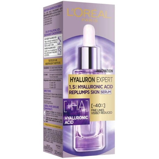 L'Oreal Paris Hyaluron Expert Replumping Serum with Hyaluronic Acid, 30ml L'Oreal Paris Hyaluron Expert Replumping Serum with Hyaluronic Acid, 30ml