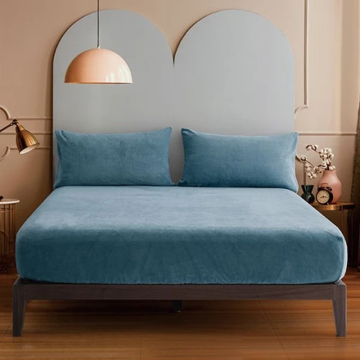 Nova home warmfit winter microfleece pillowcase set blue color 2 pieces - Nova Home - Image 4