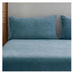 Nova home warmfit winter microfleece pillowcase set blue color 2 pieces - Nova Home
