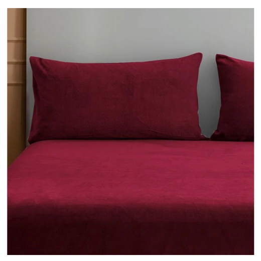 Nova home warmfit winter microfleece pillowcase set burgandy color 2 pieces Nova home warmfit winter microfleece pillowcase set burgandy color 2 pieces