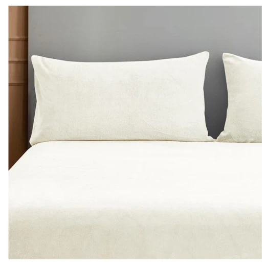 Nova home warmfit winter microfleece pillowcase set ivory color 2 pieces Nova home warmfit winter microfleece pillowcase set ivory color 2 pieces