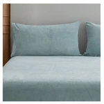 Nova home warmfit winter microfleece pillowcase set turquoise color 2 pieces - Nova Home