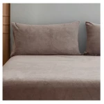 Nova home warmfit winter microfleece pillowcase set brown color 2 pieces - Nova Home