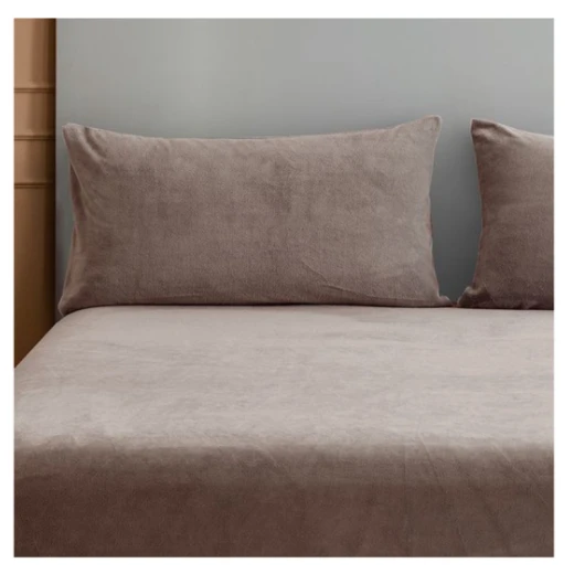 Nova home warmfit winter microfleece pillowcase set brown color 2 pieces Nova home warmfit winter microfleece pillowcase set brown color 2 pieces