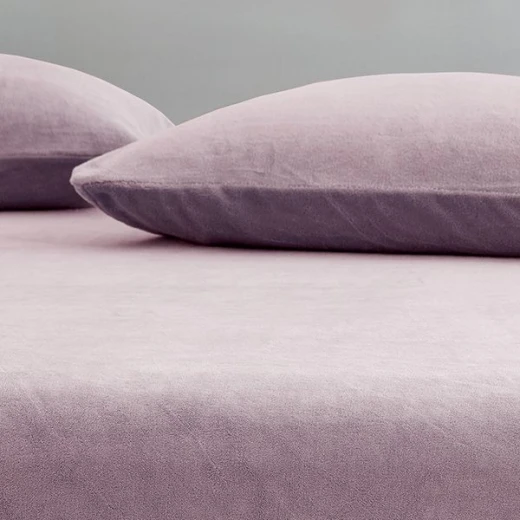 Nova home warmfit winter microfleece pillowcase set purple color 2 pieces - Nova Home - Image 3