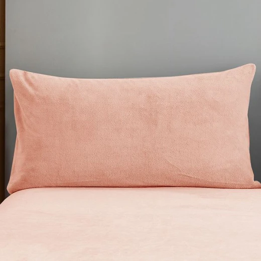 Nova home warmfit winter microfleece pillowcase set pink color 2 pieces - Nova Home - Image 5