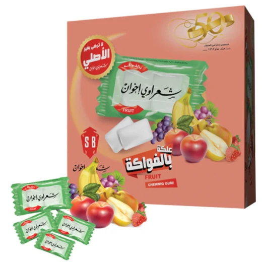 Shaarawi Bros Flavour Fruits Gum, 2.9Gram Pack of 100 Shaarawi Bros Flavour Fruits Gum, 2.9Gram Pack of 100