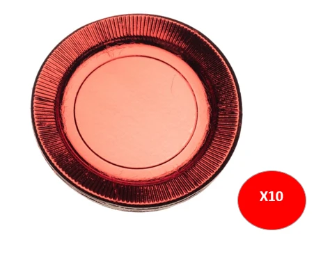 Al Shawash Plate Dis Vip, 24 Cm, 10 Pcs, Red Al Shawash Plate Dis Vip, 24 Cm, 10 Pcs, Red